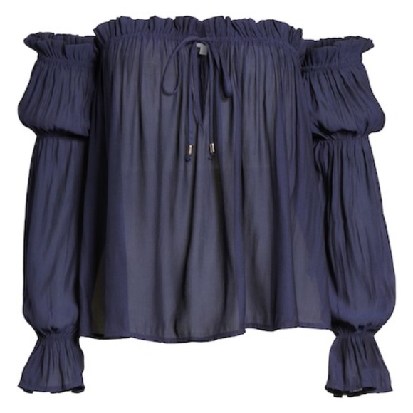 Socialite Tops - Socialite Pleated Off the Shoulder Blouse XS
